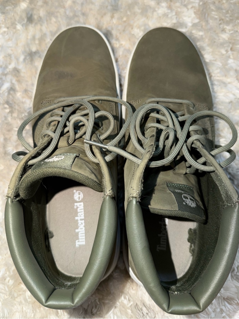 Timberland Men’s Boots Sneakers Green Leather Suede 10.5